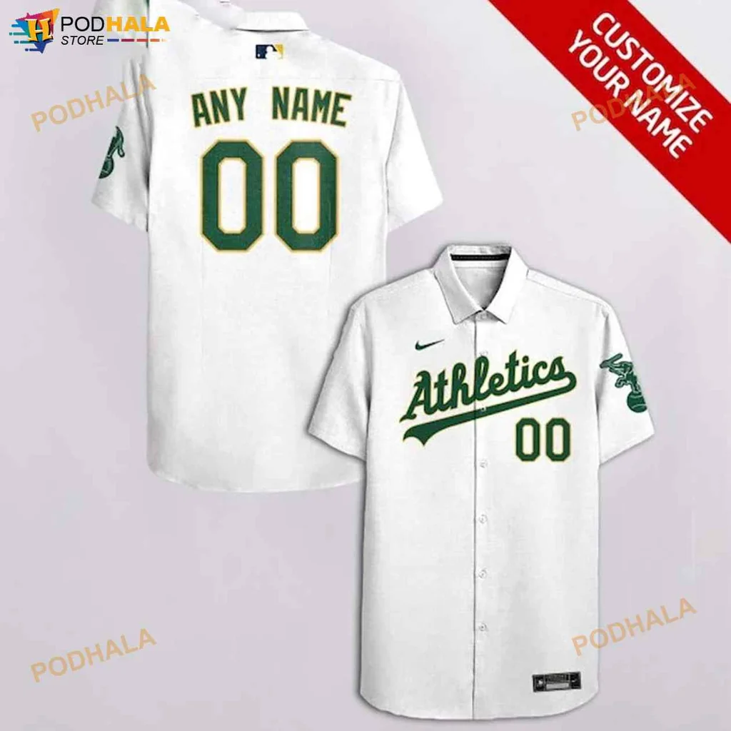 Oakland Athletics Funny Hawaiian Shirt With Customizable Name Area