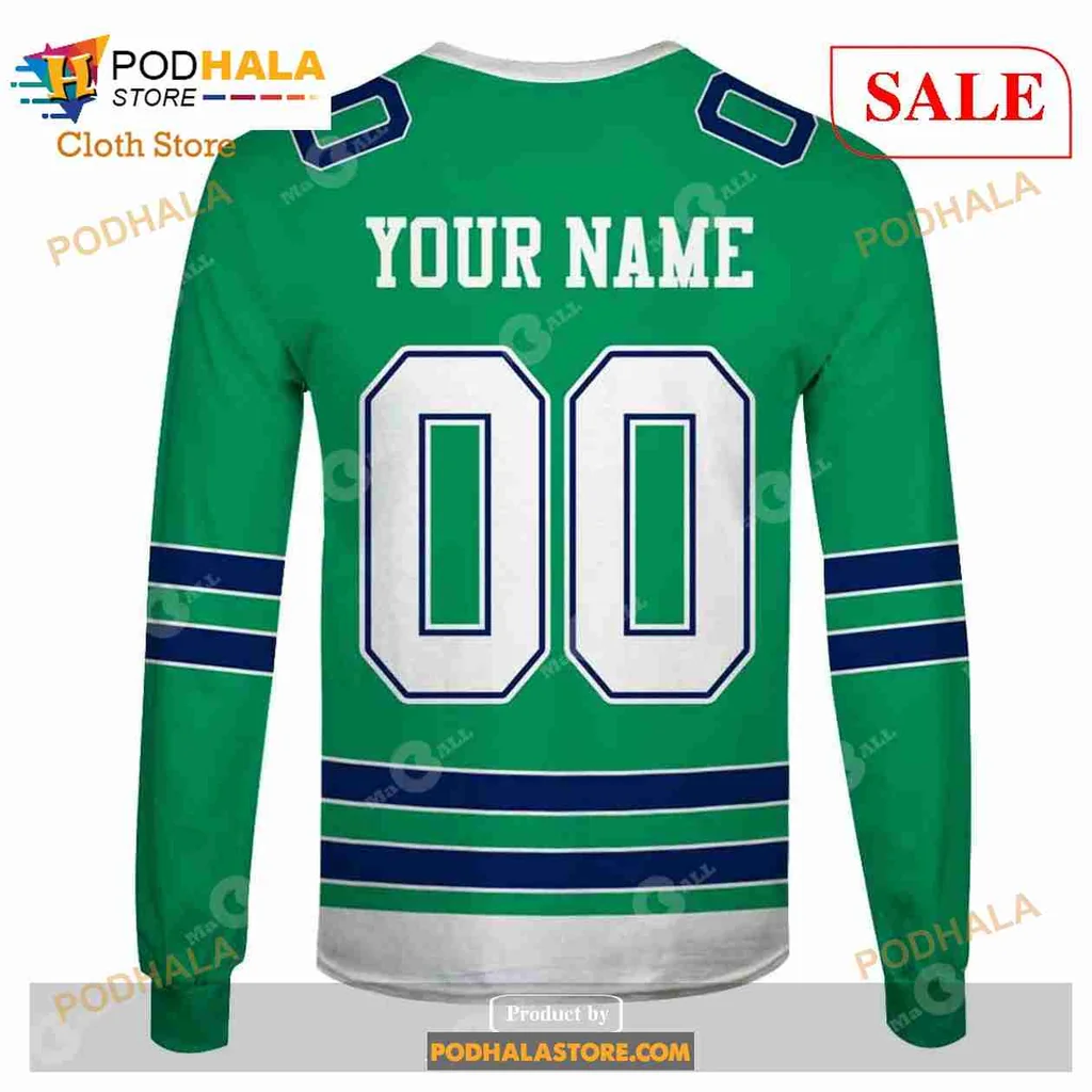 Oakland Seals Vintage Hoodie With Yellow Bird Logo And Stripes - Product View 7 Oakland Seals Vintage Hoodie With Yellow Bird Logo And Stripes - Product View 7