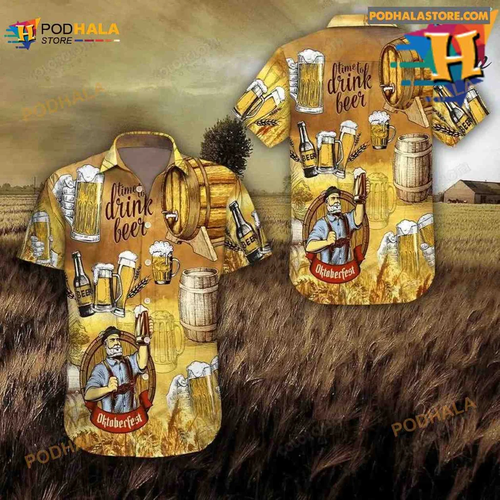 Oktoberfest Beer Enthusiast Hawaiian Shirt With Festive Design
