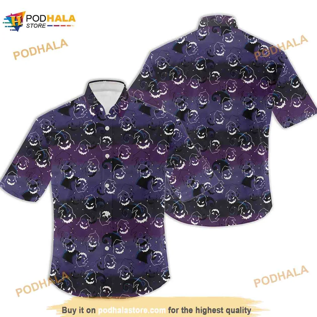 Oogie Boogie Halloween Hawaiian Shirt With Spooky Cartoon Design