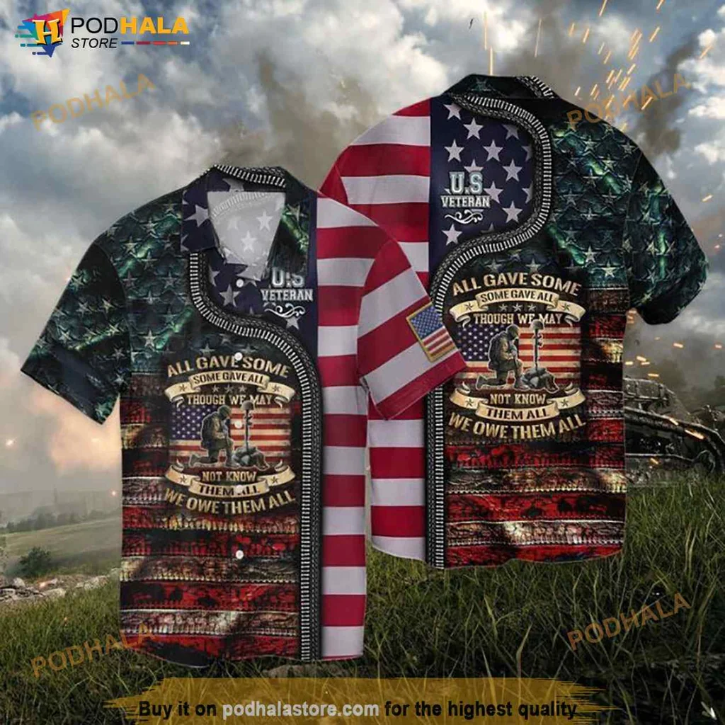 Patriotic Military Hawaiian Shirt, All Gave Some Design For Memorial Day