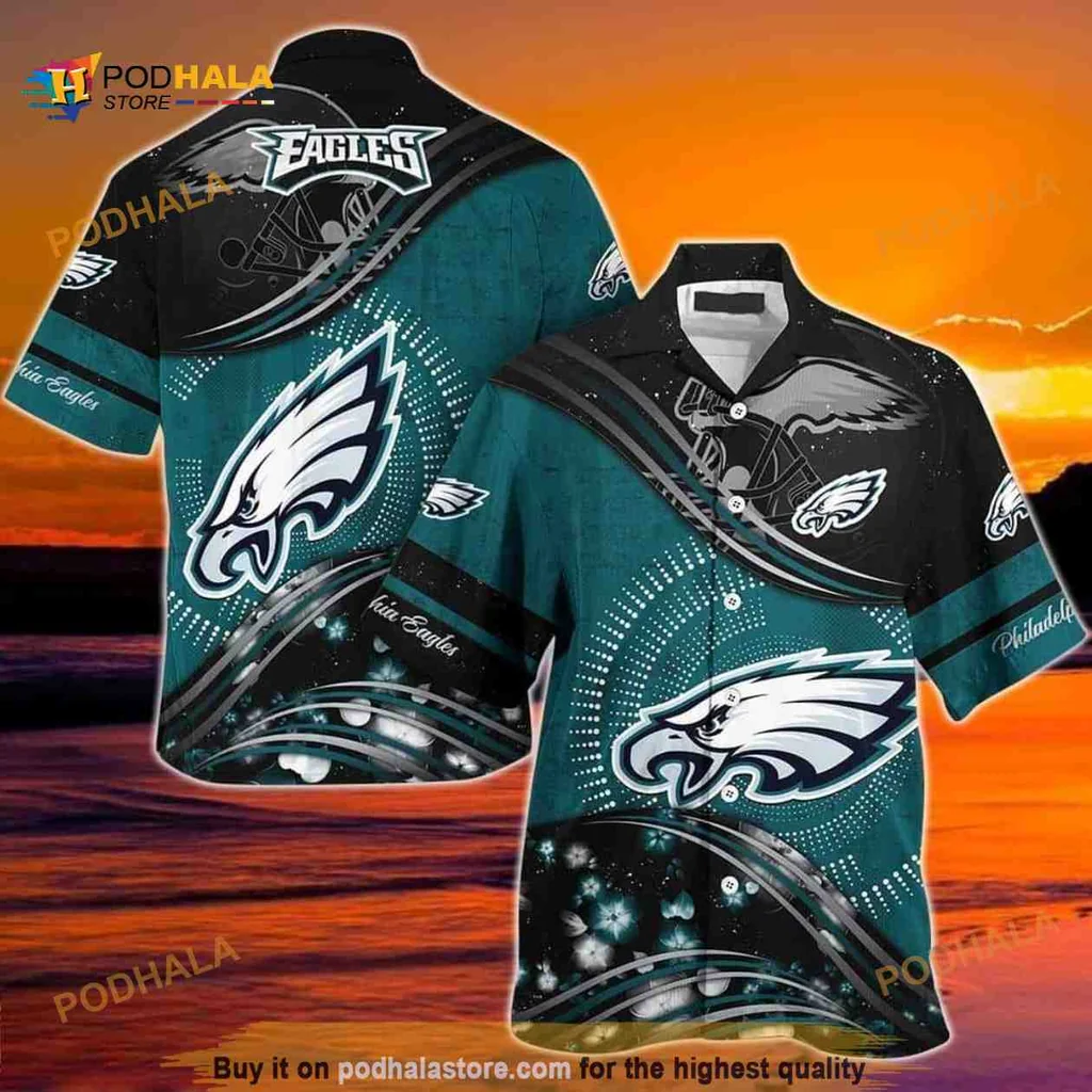 Philadelphia Eagles Aloha Shirt Featuring Vibrant Logo And Patterns