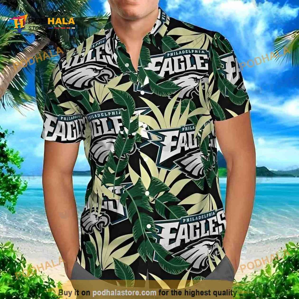 Philadelphia Eagles Banana Leaf Hawaiian Shirt For Beach Lovers