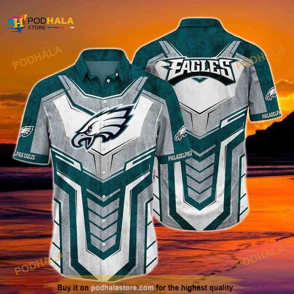 Philadelphia Eagles Football Aloha Shirt, Bold Team Spirit Design