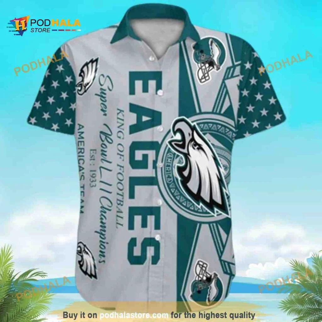 Philadelphia Eagles Football Hawaiian Shirt, King Of Football Super Bowl Champions
