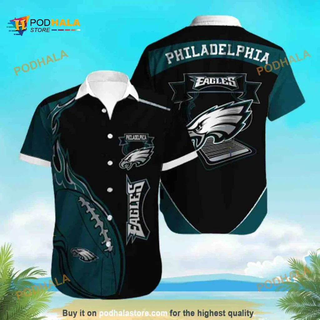 Philadelphia Eagles Hawaiian Shirt Featuring Bold Eagle Design