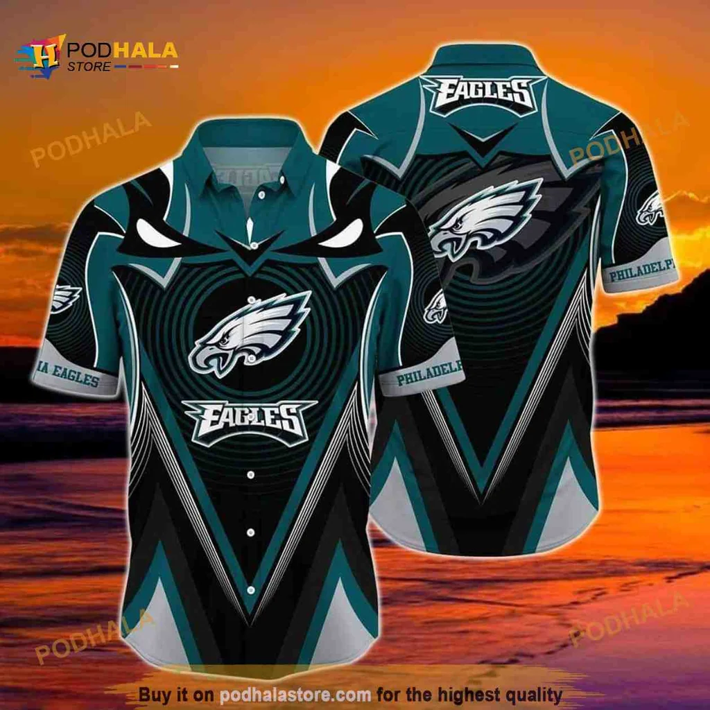 Philadelphia Eagles Hawaiian Shirt Featuring Bold Team Logo And Design