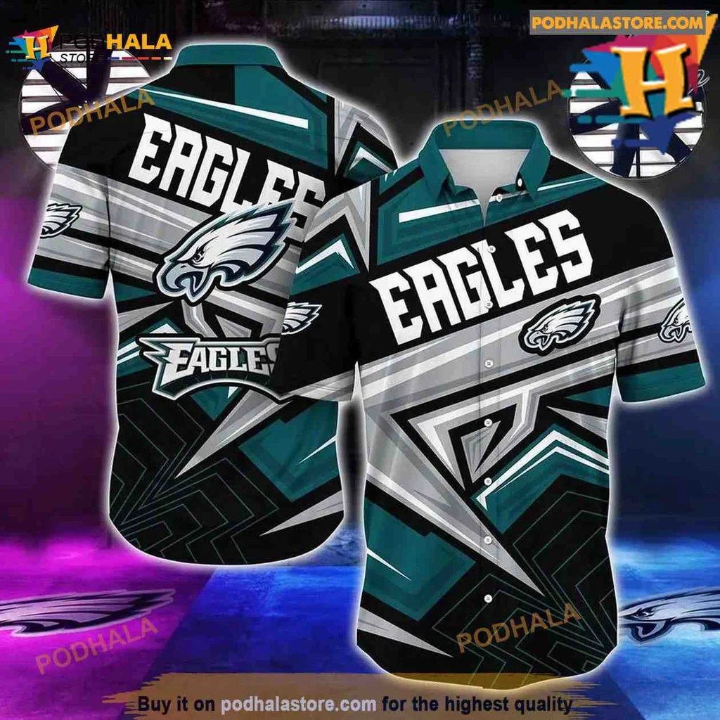 Philadelphia Eagles Hawaiian Shirt, Vibrant Team Spirit Design For Fans