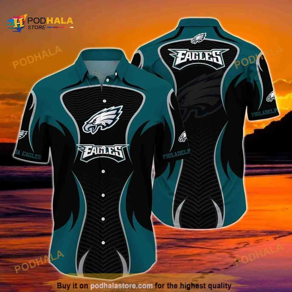 Philadelphia Eagles Hawaiian Shirt With Bold Team Logo And Modern Cut