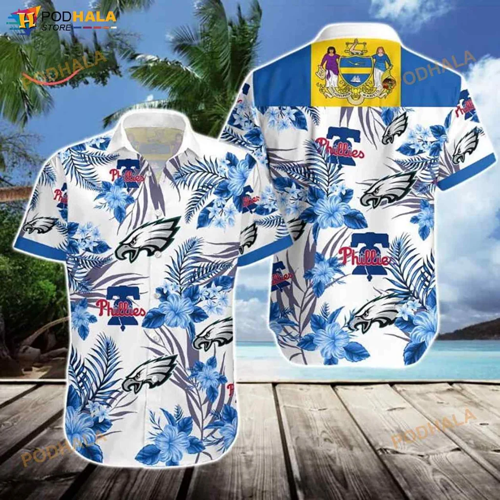 Philadelphia Eagles Hawaiian Shirt With Tropical Floral Design