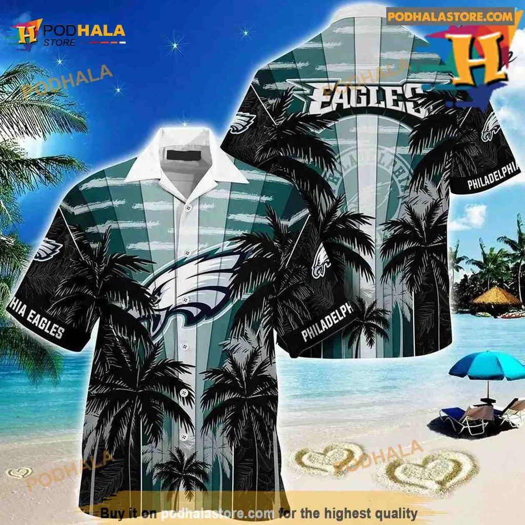 Philadelphia Eagles Hawaiian Shirt With Vibrant Tropical Design