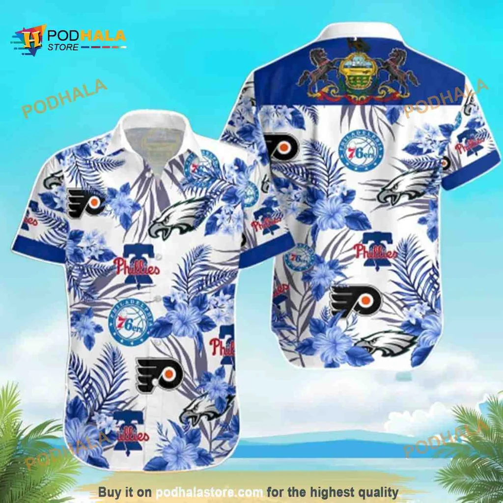 Philadelphia Eagles Hibiscus Hawaiian Shirt With Tropical Floral Design