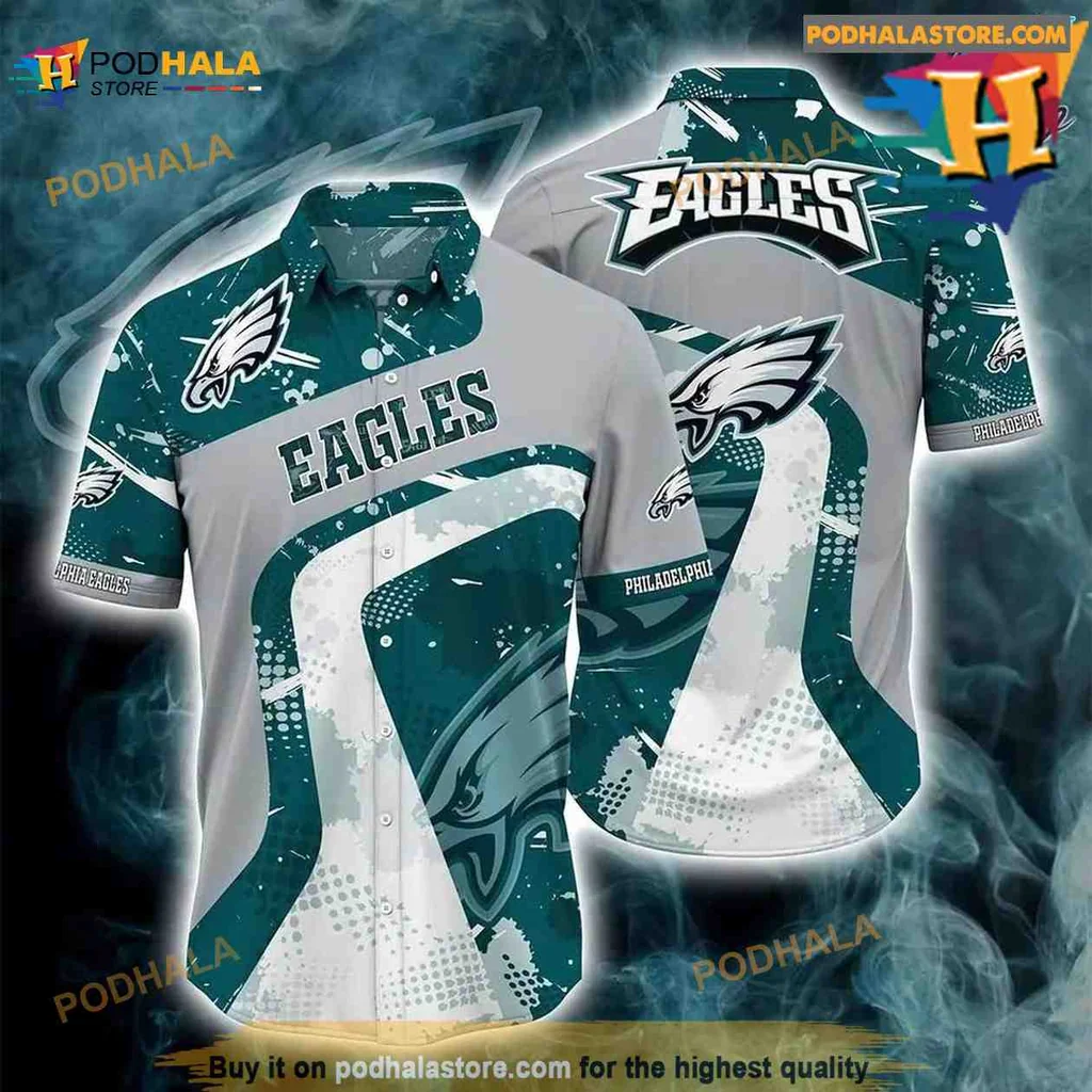 Philadelphia Eagles Summer Hawaiian Shirt With Bold Eagles Design