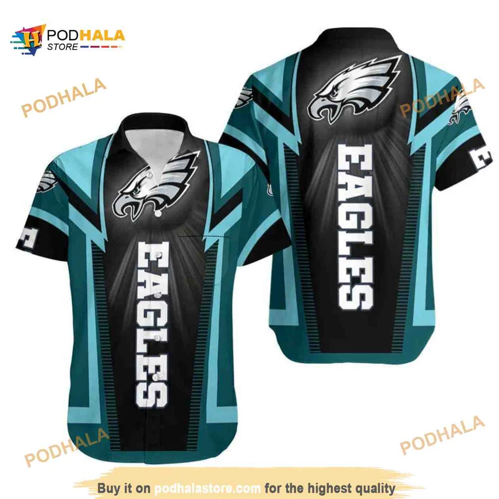 Philadelphia Eagles Tropical Hawaiian Shirt With Bold Eagle Logo