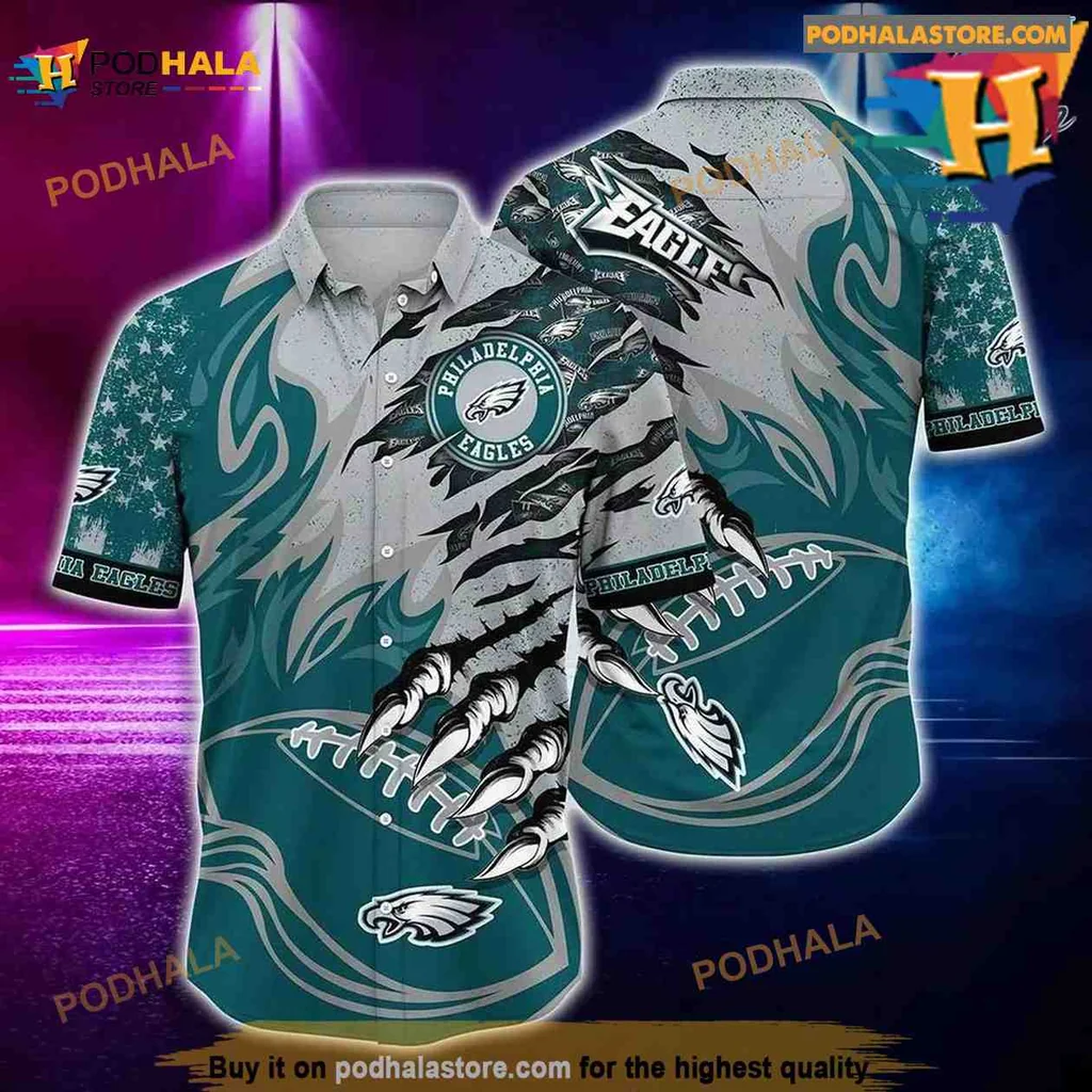 Philadelphia Eagles Vintage Hawaiian Shirt With Dynamic Game Day Design