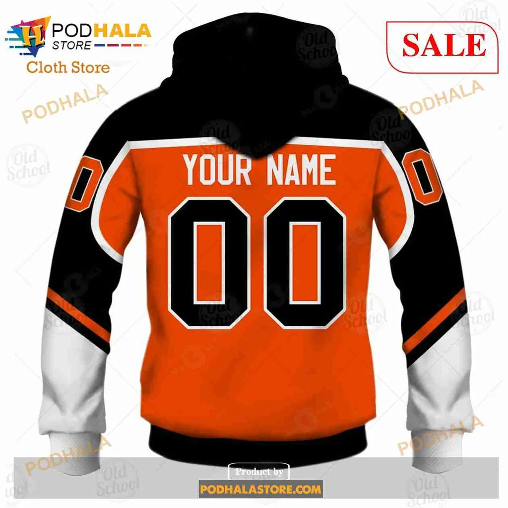 Philadelphia Flyers 3d Hoodie, Custom Name And Number Sweatshirt - Product View 6 Philadelphia Flyers 3d Hoodie, Custom Name And Number Sweatshirt - Product View 6