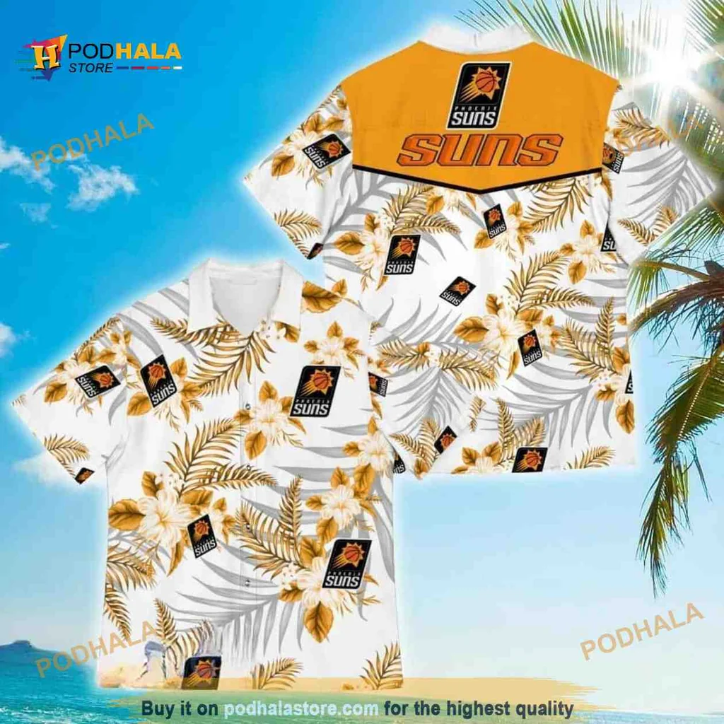Phoenix Suns Hawaiian Shirt With Tropical Floral Pattern