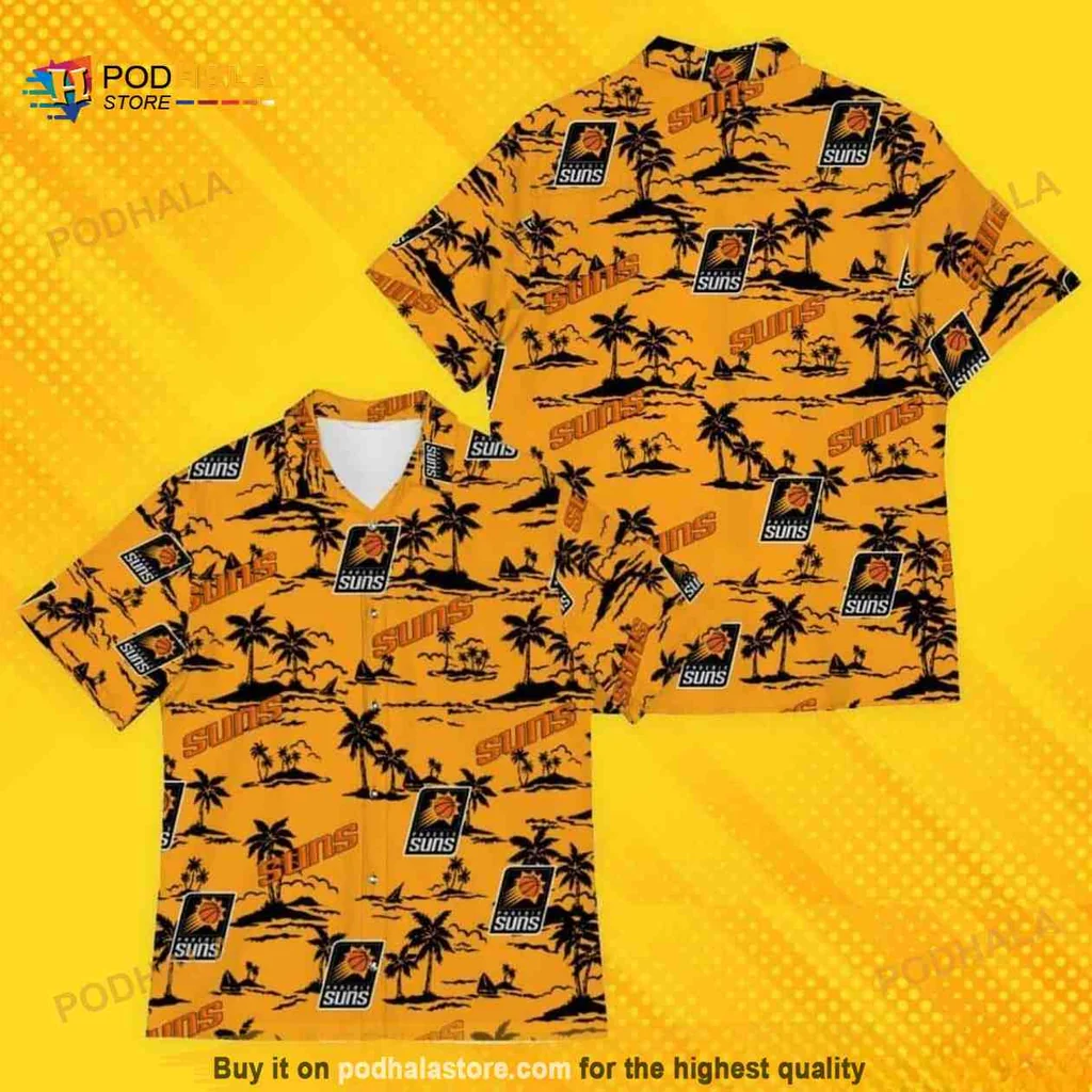 Phoenix Suns Tropical Hawaiian Shirt With Island Pattern And Palm Trees
