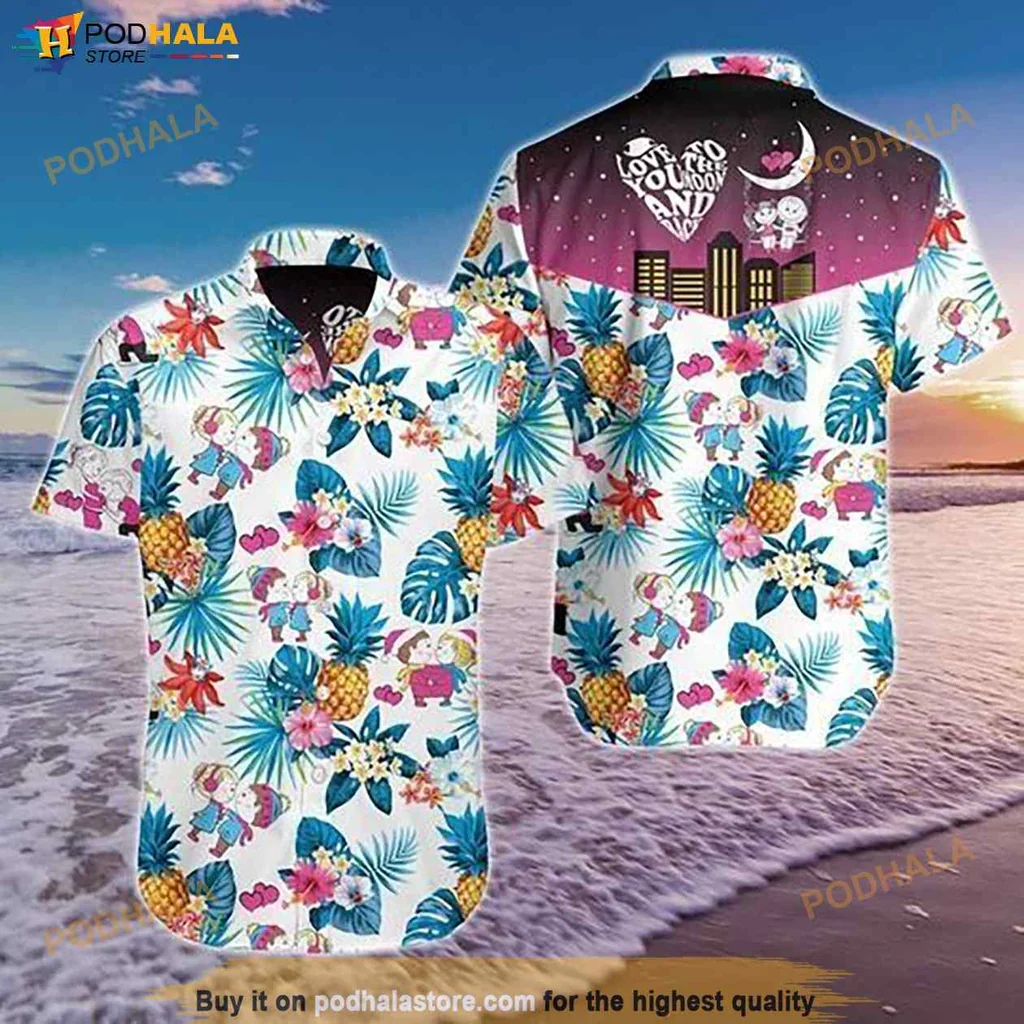 Pink Tropical Animal Hawaiian Shirt, Vibrant Floral Design For Men