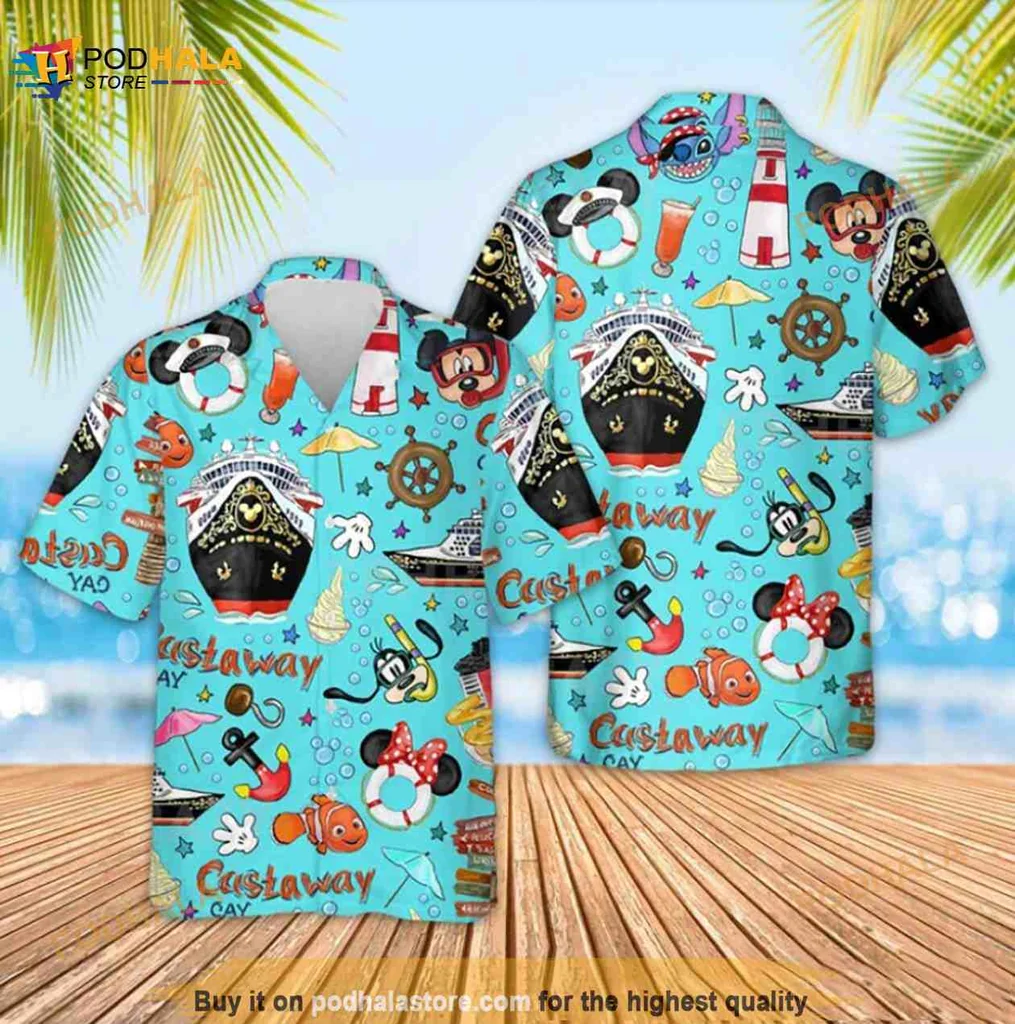 Pirate Ship Tropical Hawaiian Shirt With Nautical Elements And Castaway Vibe