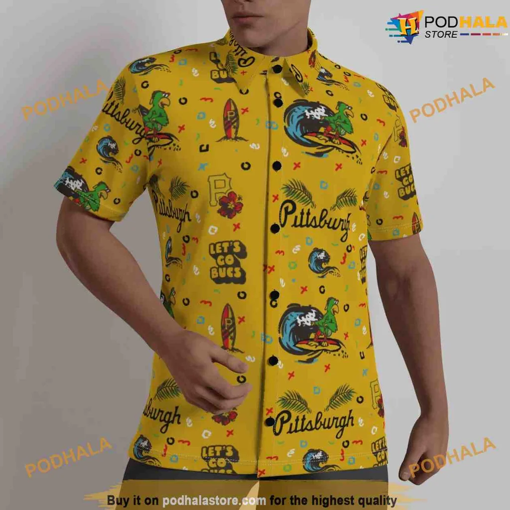 Pittsburgh Pirates Hawaiian Shirt With Lets Go Bucs Design