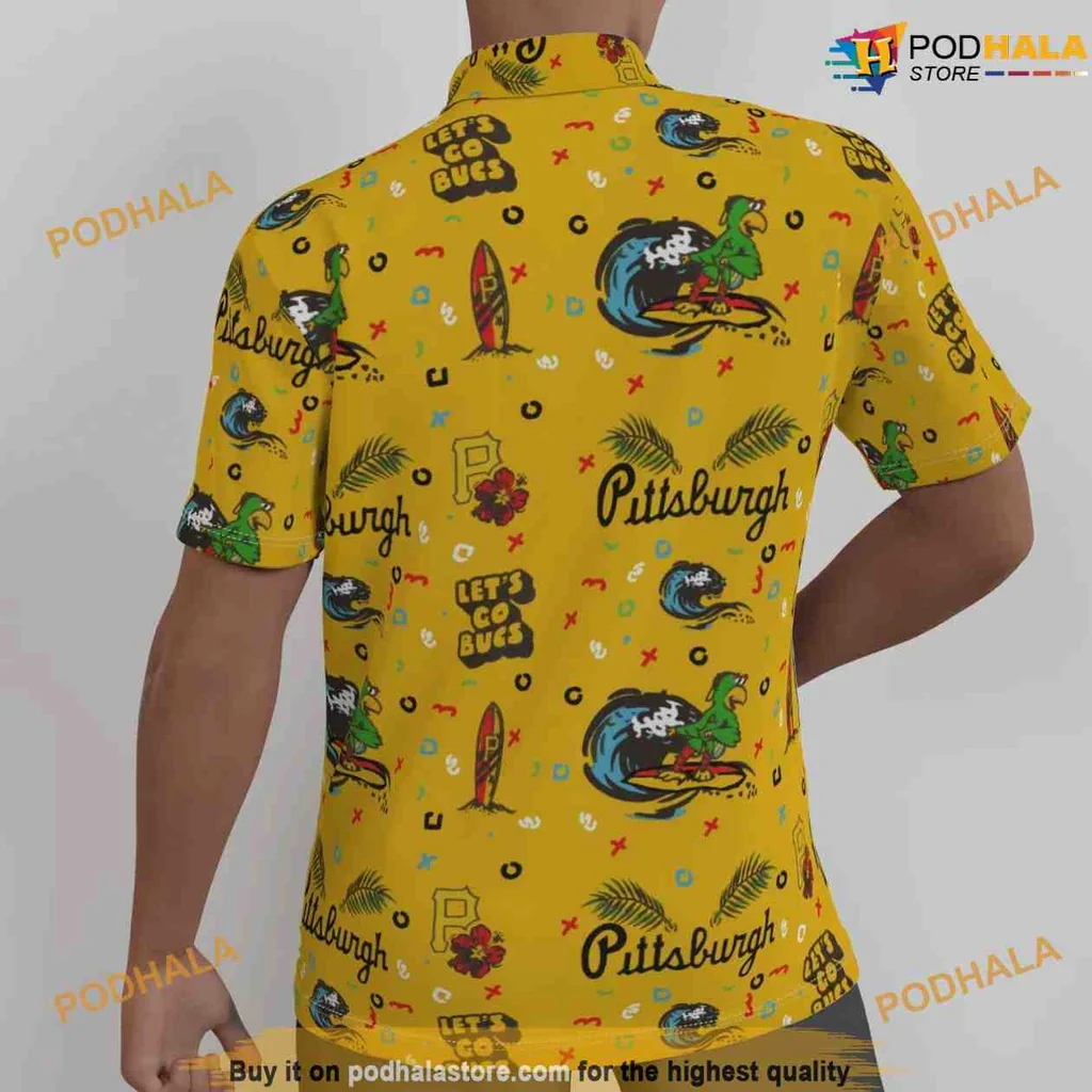 Pittsburgh Pirates Aloha Shirt With Lets Go Bucs Design Pittsburgh Pirates Aloha Shirt With Lets Go Bucs Design