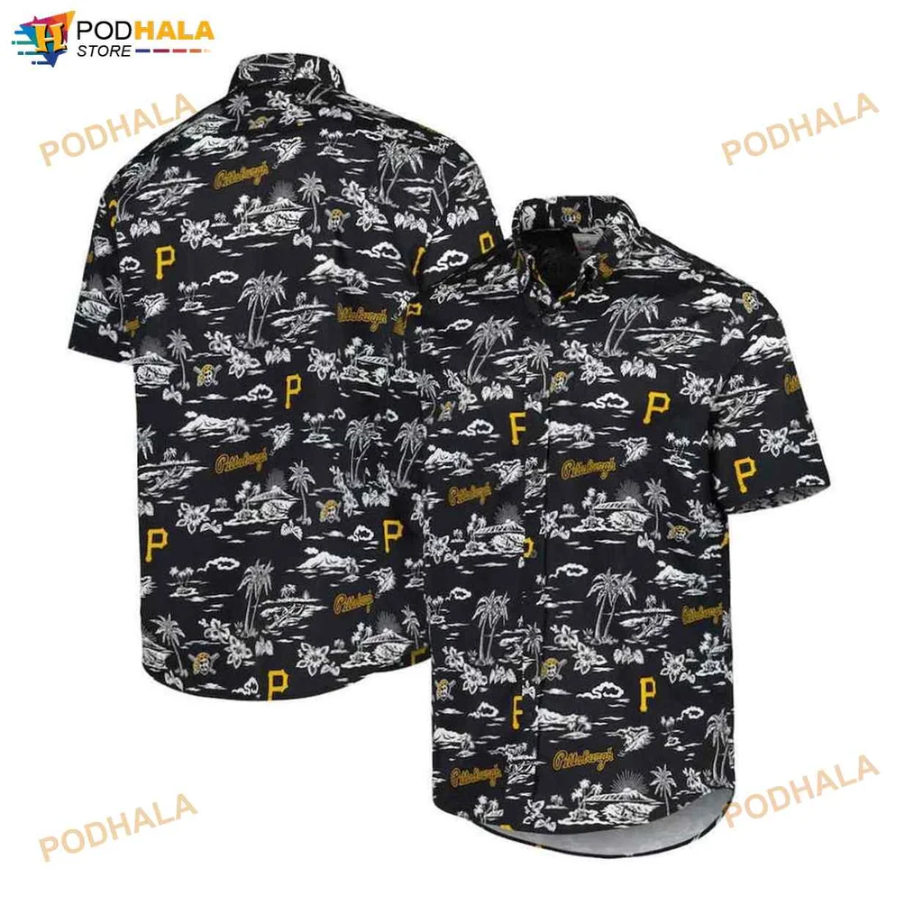 Pittsburgh Pirates Hawaiian Shirt With Tropical Motifs And Bold Graphics