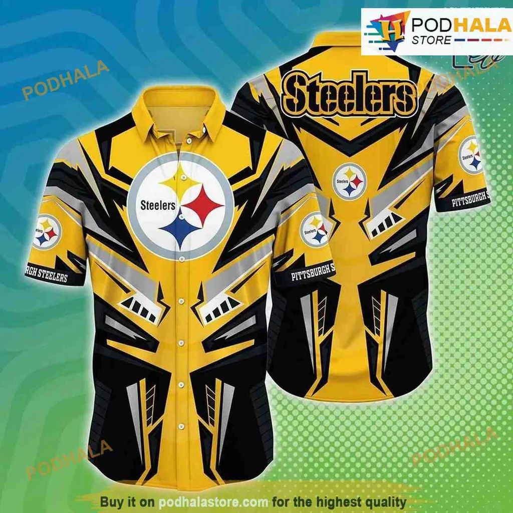 Pittsburgh Steelers Bold Hawaiian Shirt With Dynamic Team Colors