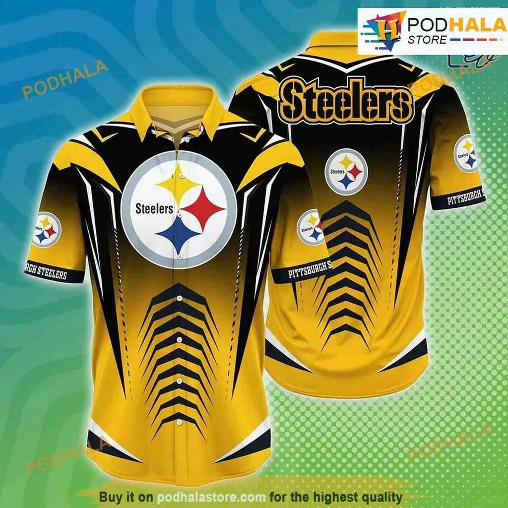 Pittsburgh Steelers Hawaiian Shirt With Bold Team Logo And Colors