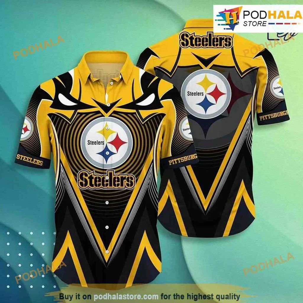 Pittsburgh Steelers Summer Aloha Shirt With Bold Logo And Vibrant Colors