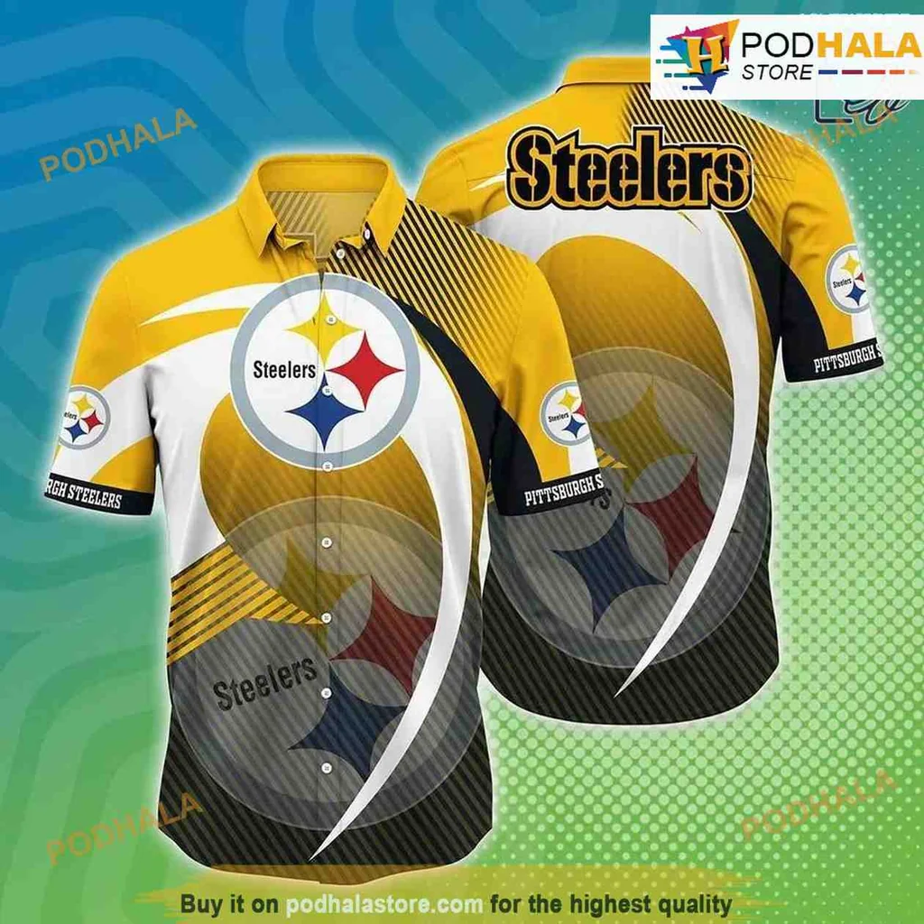 Pittsburgh Steelers Summer Hawaiian Shirt With Bold Team Logo