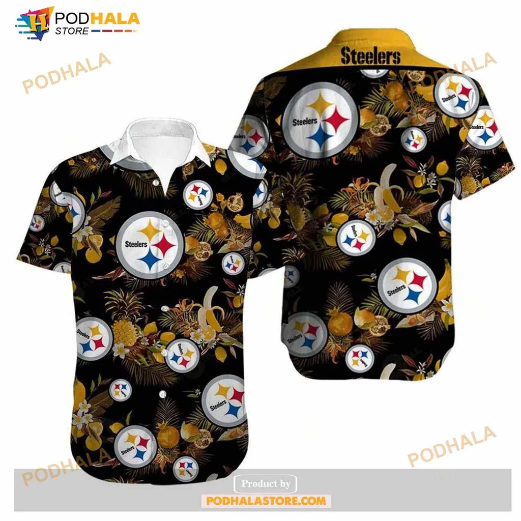 Pittsburgh Steelers Tropical Hawaiian Shirt With Vibrant Logo Design