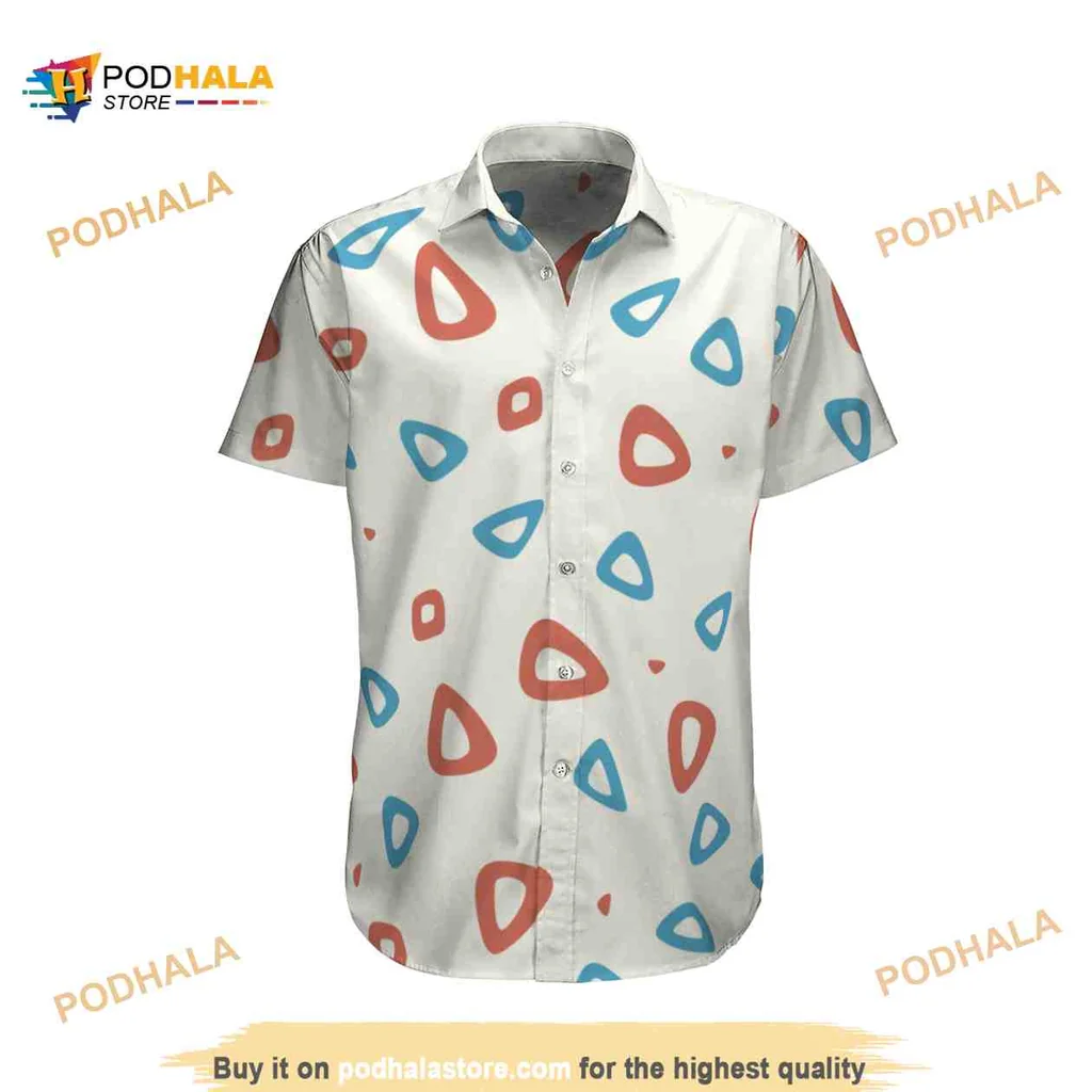 Playful Abstract Shapes Hawaiian Shirt For Vibrant Summer Style
