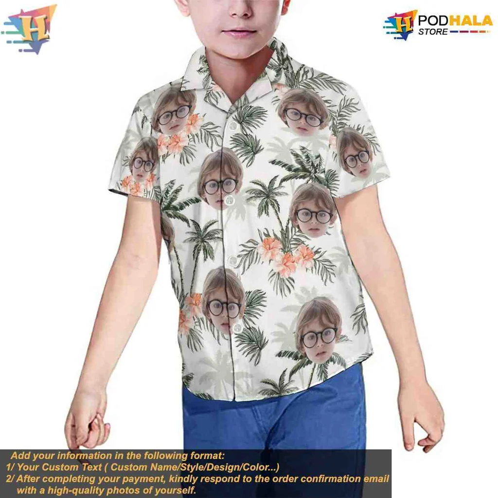 Playful Dog Tropical Hawaiian Shirt With Colorful Floral Pattern - Product View 5 Playful Dog Tropical Hawaiian Shirt With Colorful Floral Pattern - Product View 5