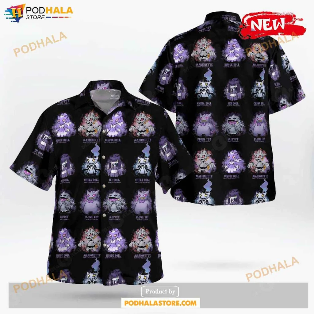 Playful Ghost Aloha Shirt, Tropical Design For Quirky Summer Events