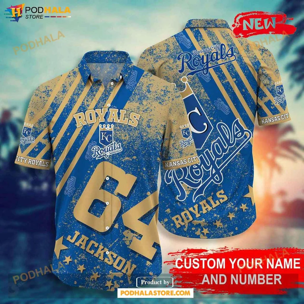 Playful Royals Aloha Shirt, Vibrant Kansas City Royals Summer Shirt With Sporty Design