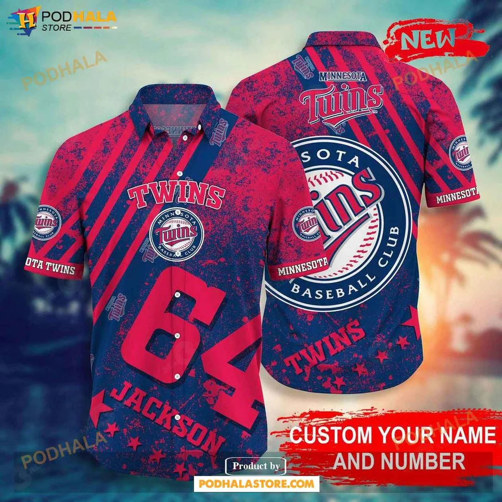 Playful Twins Aloha Shirt, Personalized Minnesota Twins Mlb Summer Shirt