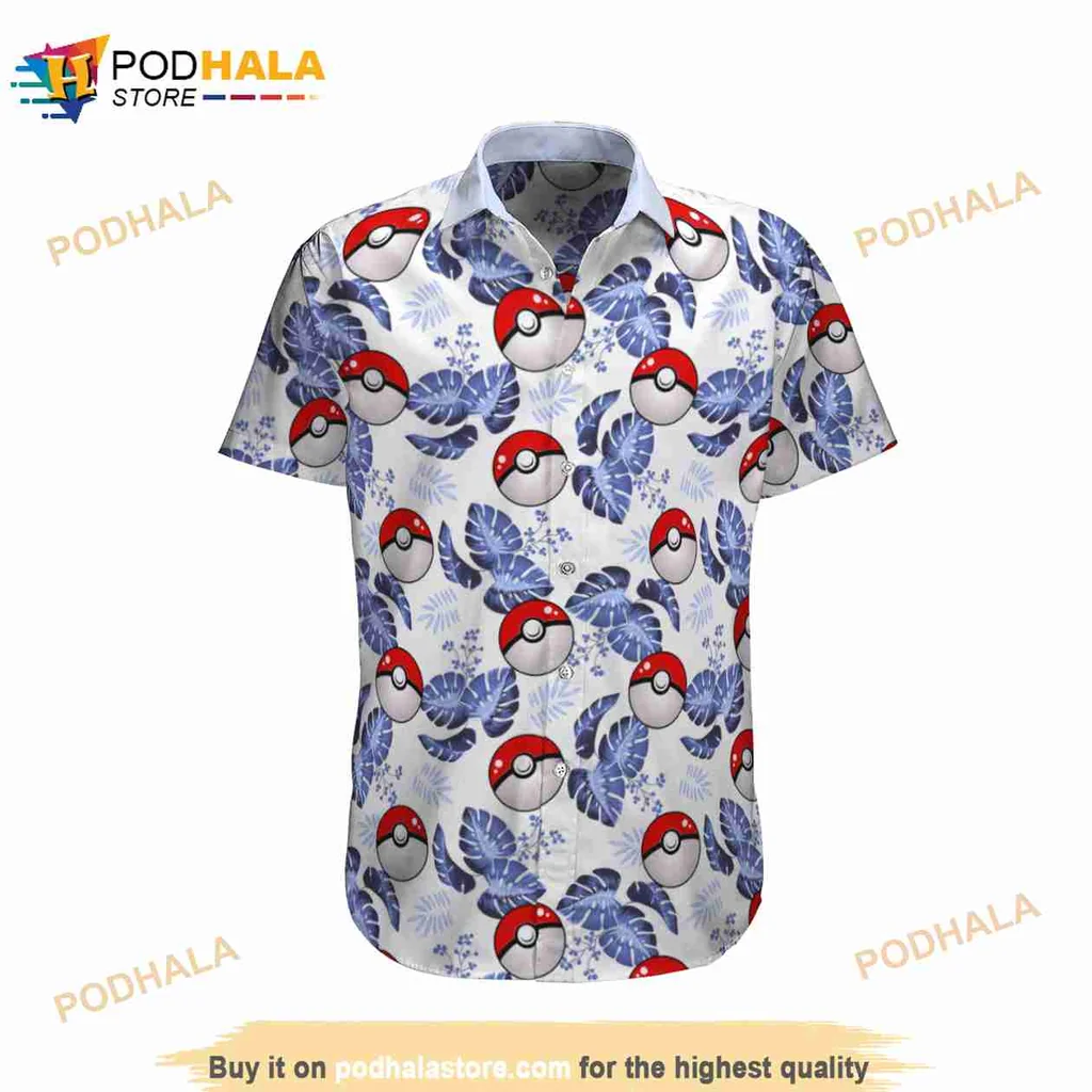 Pokemon Ball Tropical Hawaiian Shirt With Fun Beach Vibes