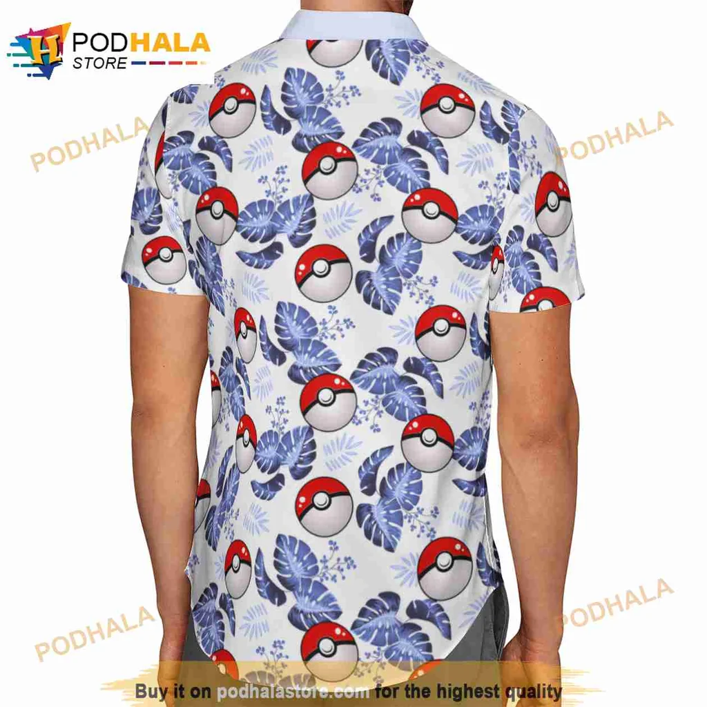 Pokemon Ball Tropical Tropical Shirt With Fun Beach Vibes Pokemon Ball Tropical Tropical Shirt With Fun Beach Vibes