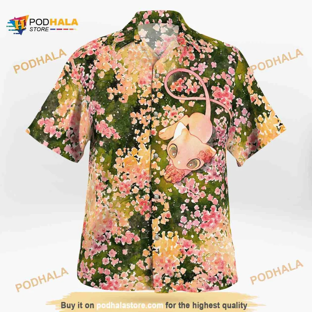 Pokemon Floral Tropical Hawaiian Shirt With Vibrant Summer Design
