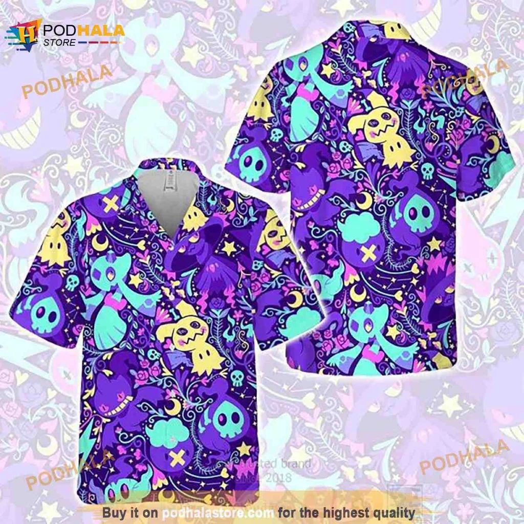 Pokemon Ghost Aloha Shirt With Playful Spirits And Whimsical Design