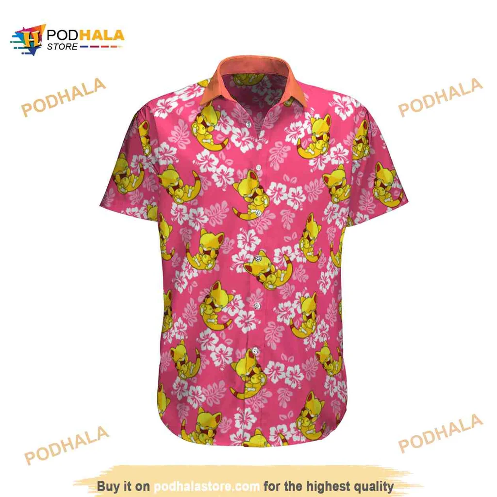 Pokemon Tropical Beach Shirt Featuring Pikachu And Floral Patterns