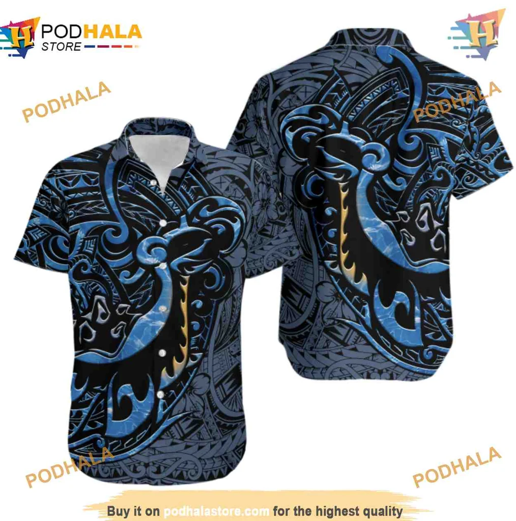 Polynesian Lapras Aloha Shirt, Tropical Oceanic Design For Men And Women