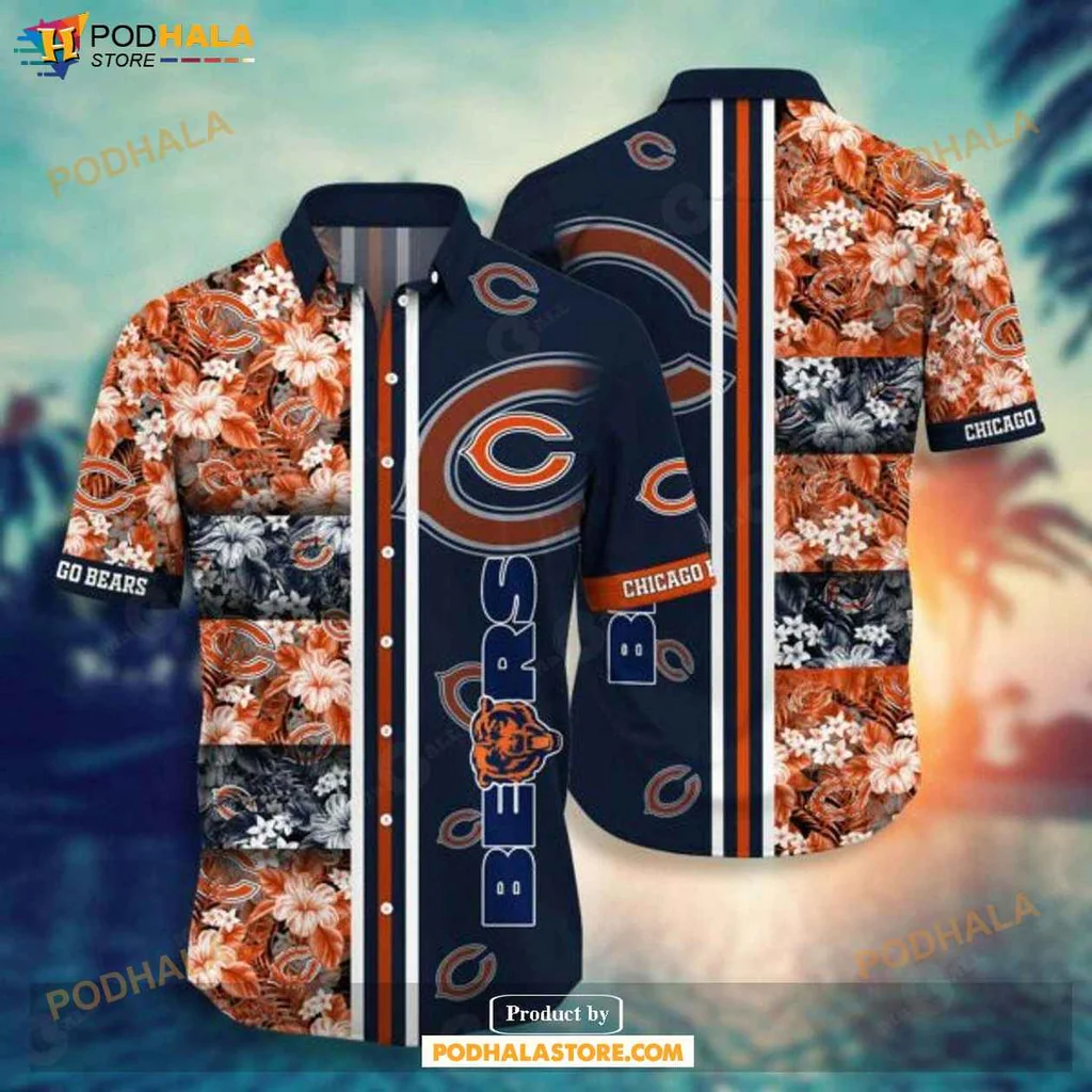 Proud Bears Fan Hawaiian Shirt With Vibrant Floral Design And Team Colors
