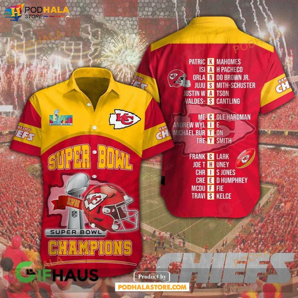 Proud Chiefs Fan Hawaiian Shirt, Kansas City Chiefs Super Bowl Champions Design