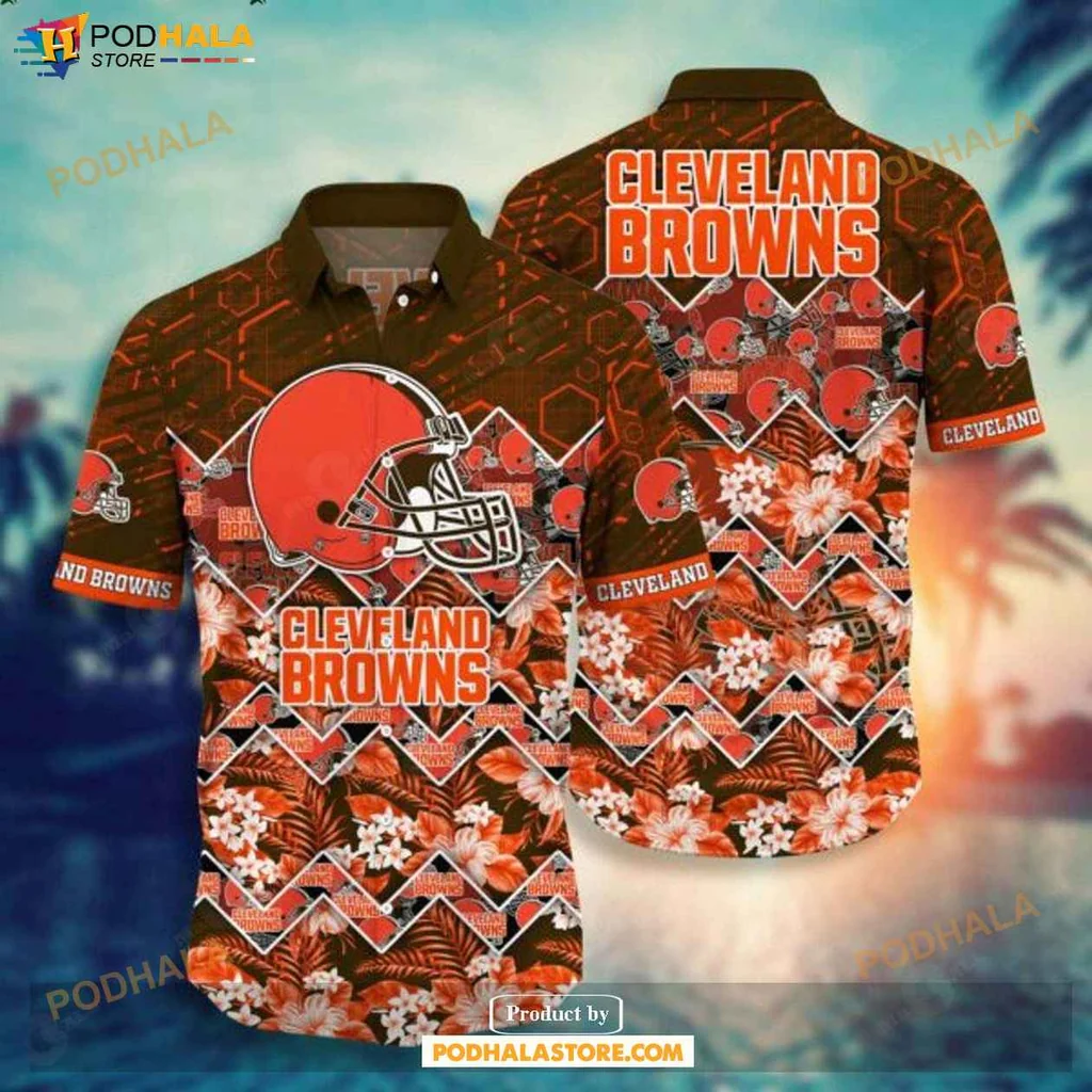 Proud Cleveland Browns Hawaiian Shirt With Vibrant Design For Fans And Casual Wear