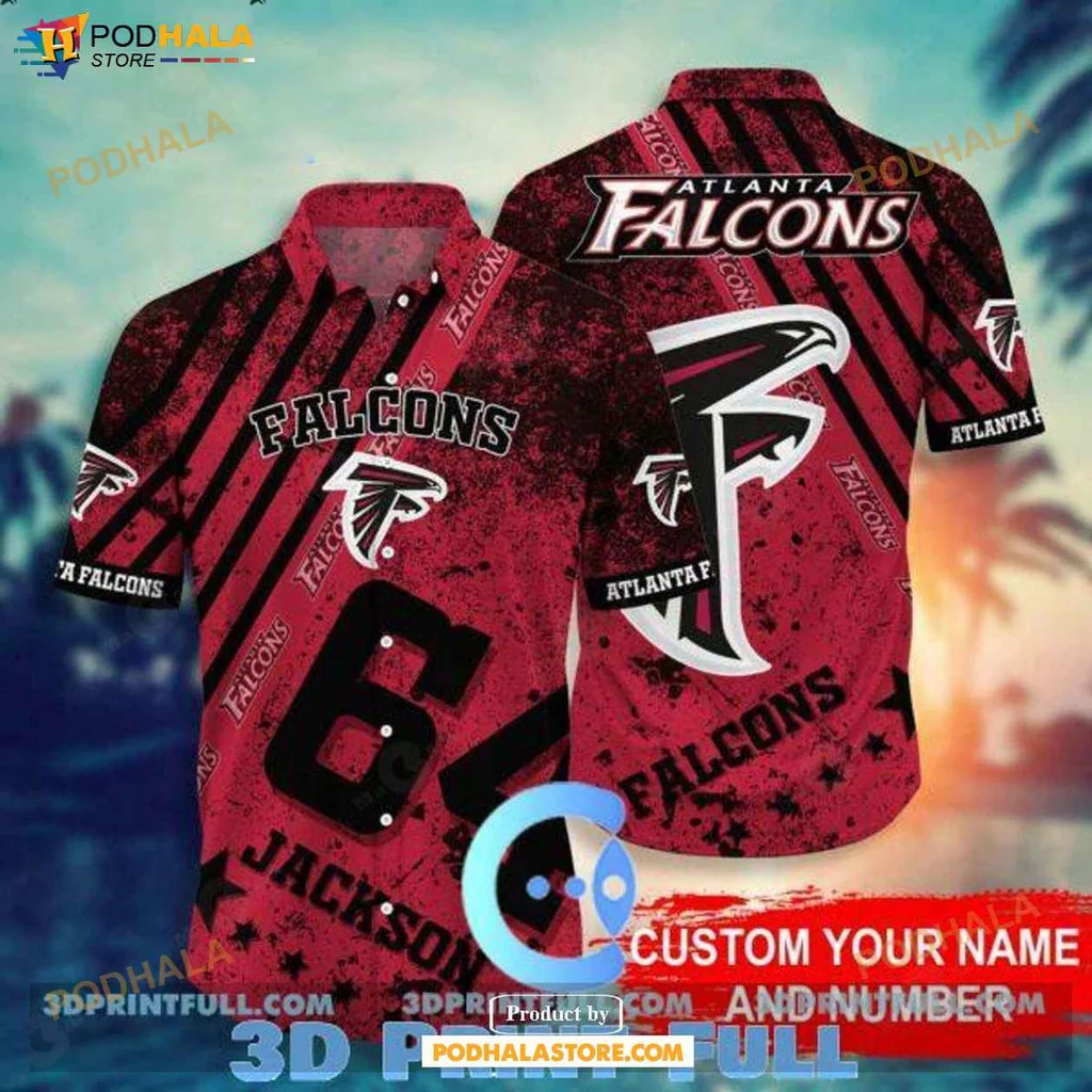 Proud Falcons Fan Hawaiian Shirt, Atlanta Falcons Jersey Style Design For Game Day