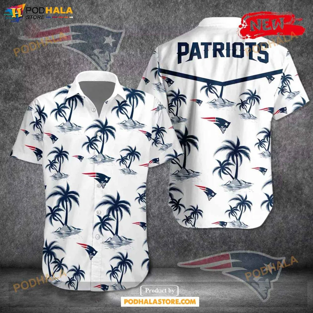 Proud Patriots Beach Shirt Tropical Coconut Button Shirt For New England Fans