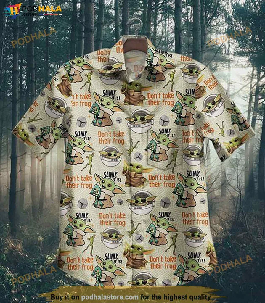 Quirky Baby Yoda Hawaiian Shirt, Dont Take Their Frog Design, Tropical Vibes