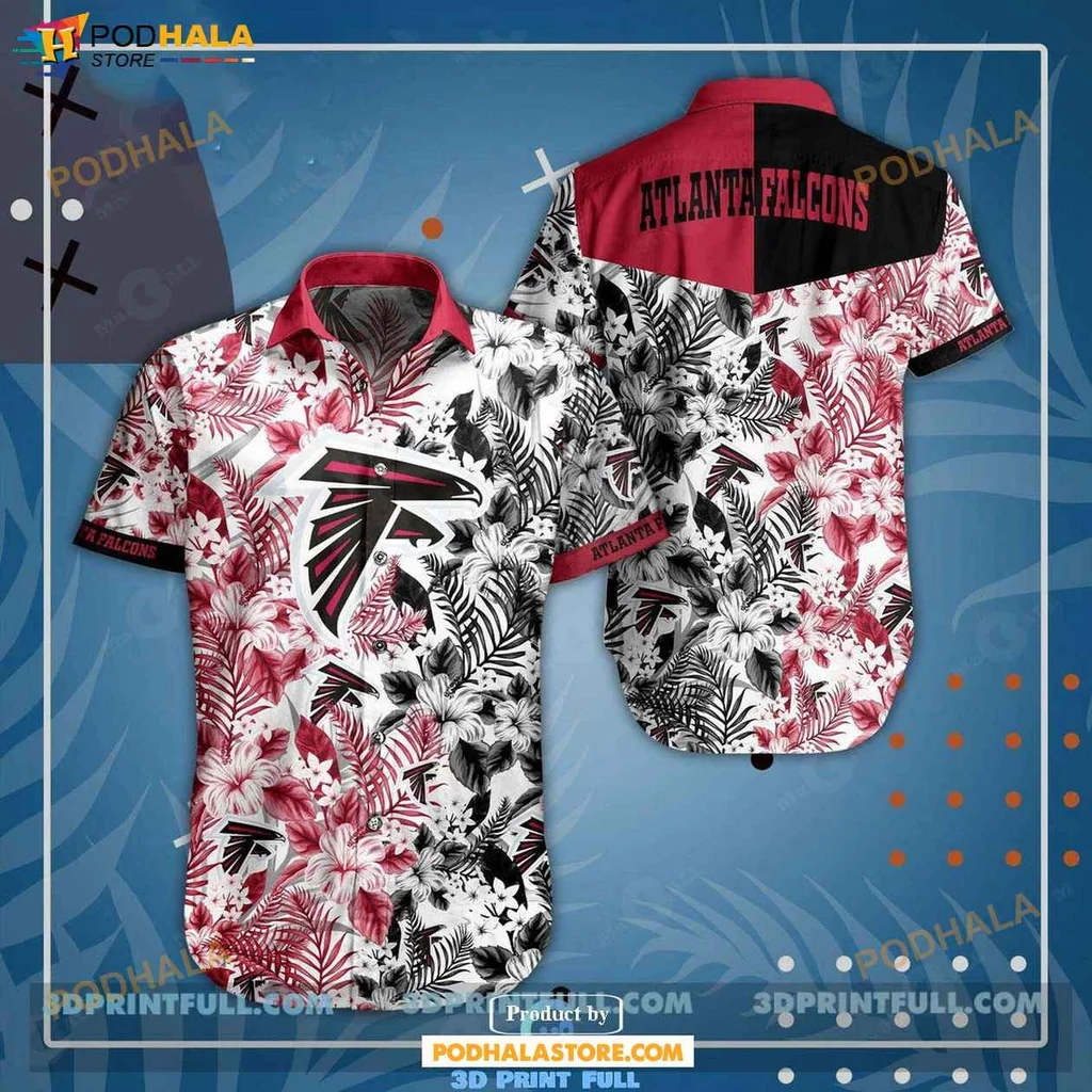 Retro Falcons Tropical Hawaiian Shirt, Vibrant Atlanta Falcons Design For Fans